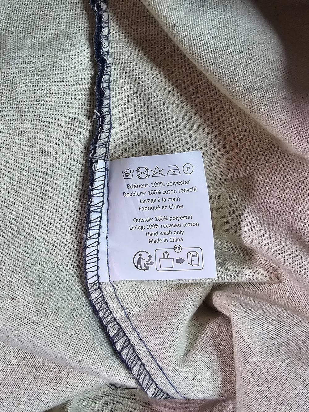 Sezane Navy Corduroy Tote Bag